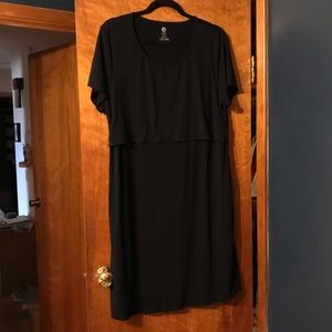 XXL Kindred Bravely Eleanora Nursing Dress, Black, with pockets